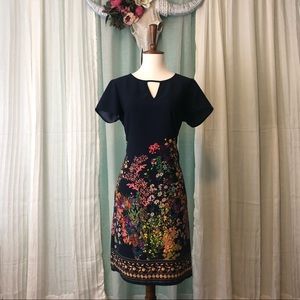 ☀️2/$20 Short Sleeve Key Hole Floral Shift Dress